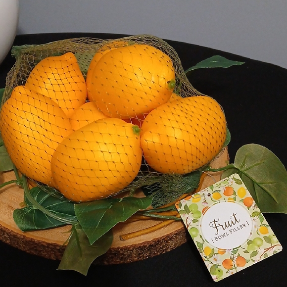 None Other - Artificial Lemons Bowl Filler NWT
